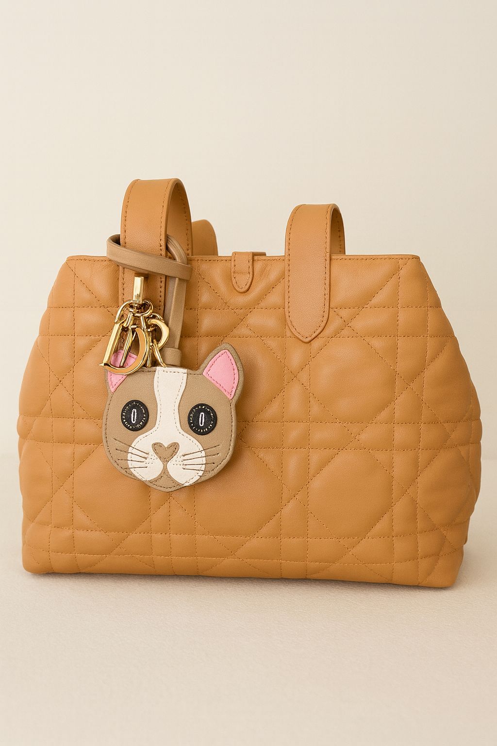 Cat Leather Bag Charm