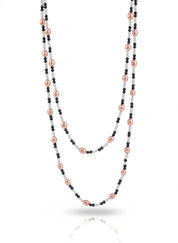Hematite and Pearl Long Necklace