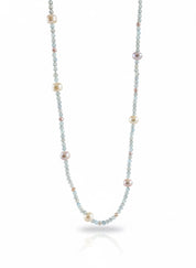 Labradorite and Pearl Long Necklace