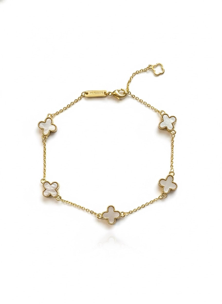 5 Clover Mother Pearl Bracelet