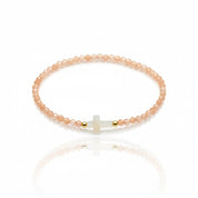 Mother Pearl Cross and Natural Stones Bracelet