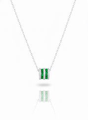 Pave Barrel Necklace