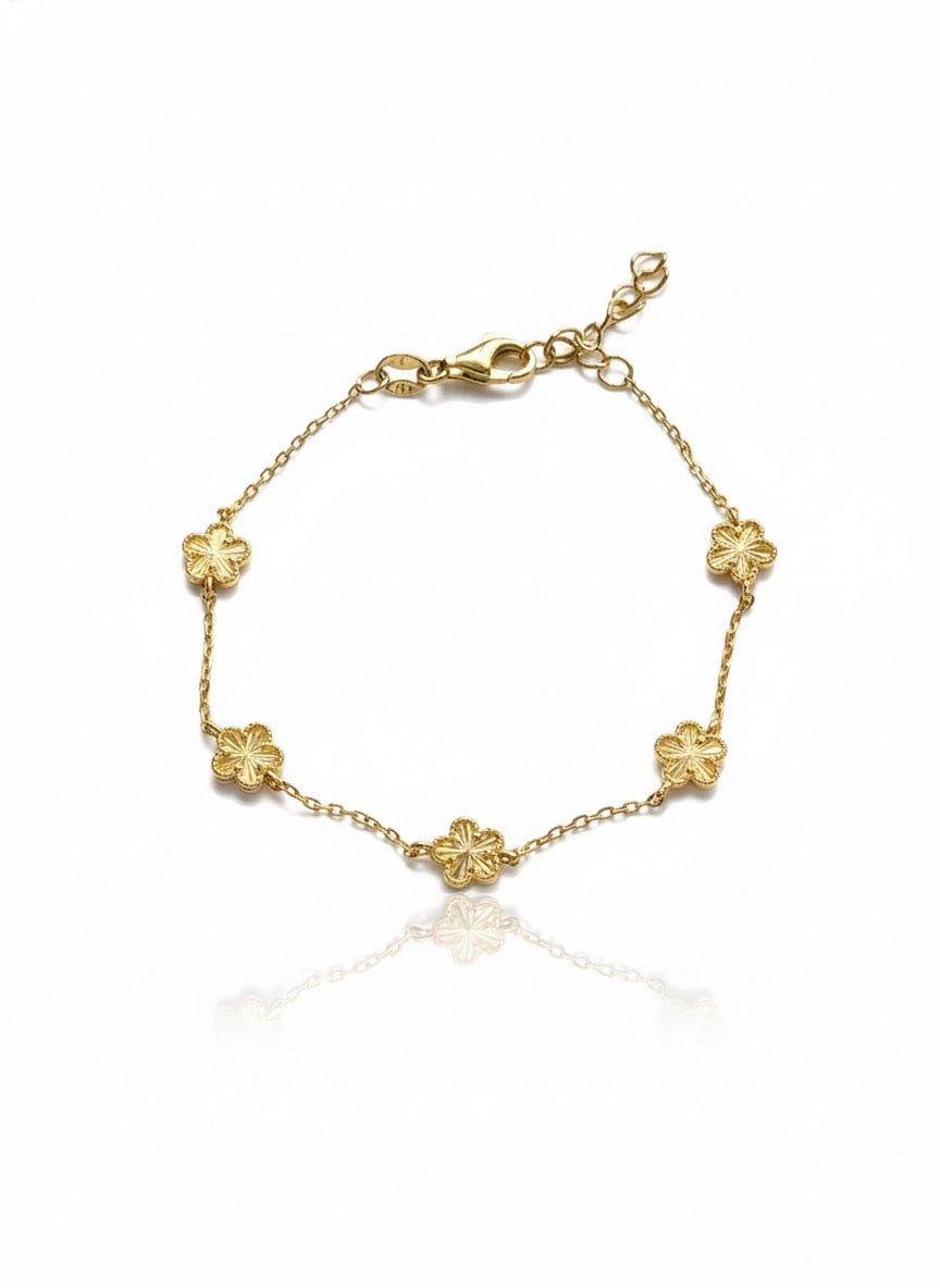5 Clover Mini Fluted Bracelet