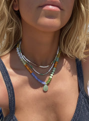 Natural Stone Mixed Pearls Necklace