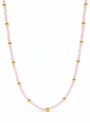 Natural Stone with Brass Beads Necklace