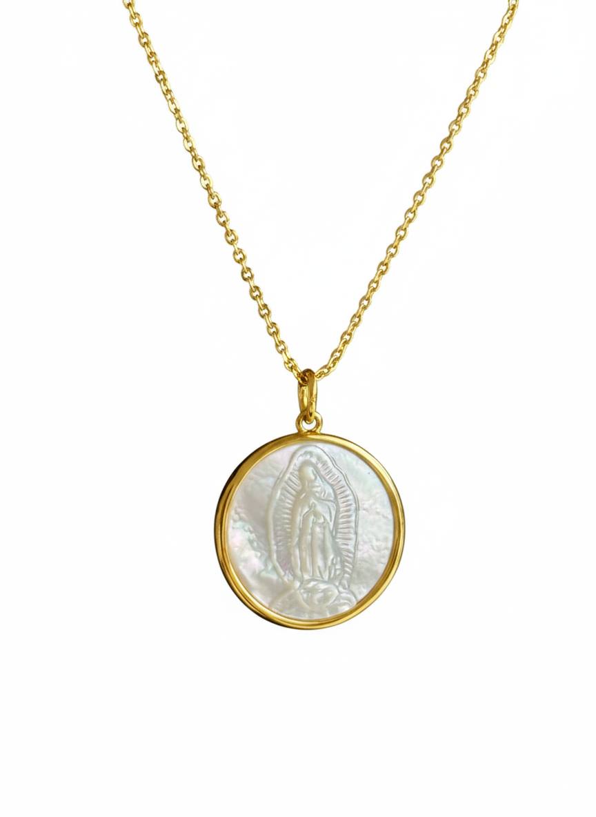 Virgen de Guadalupe Shell Necklace