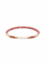 Crystal Beads with Fresh Water Pearls Bracelet