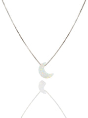 Opal Moon Necklace