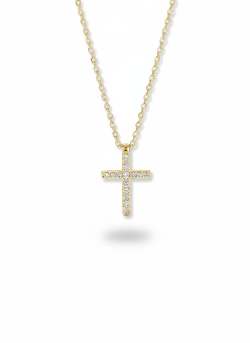 Pave Cross Necklace