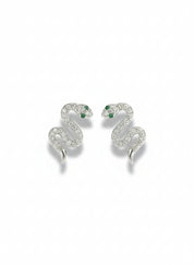 Pave Snake Earrings