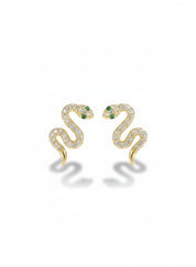 Pave Snake Earrings