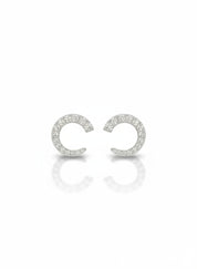 Pave Curve Earrings