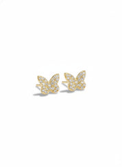 Mini Pave Butterfly Earrings