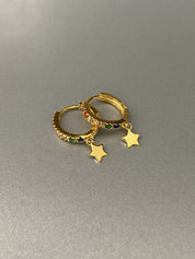 Mini Hanging Star Hoops