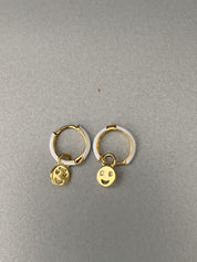 Mini Hanging Smiley Face Hoops