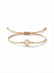 Shell Clover Thread Bracelet
