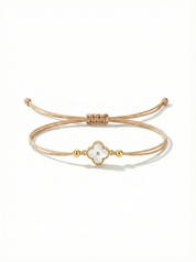 Shell Clover Thread Bracelet