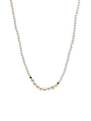 Natural Stone with Fresh Water Pearl Necklace