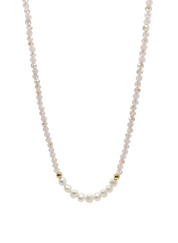 Natural Stone with Fresh Water Pearl Necklace