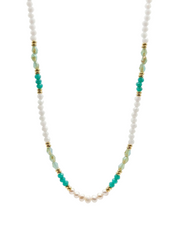 Natural Stone Mixed Pearls Necklace