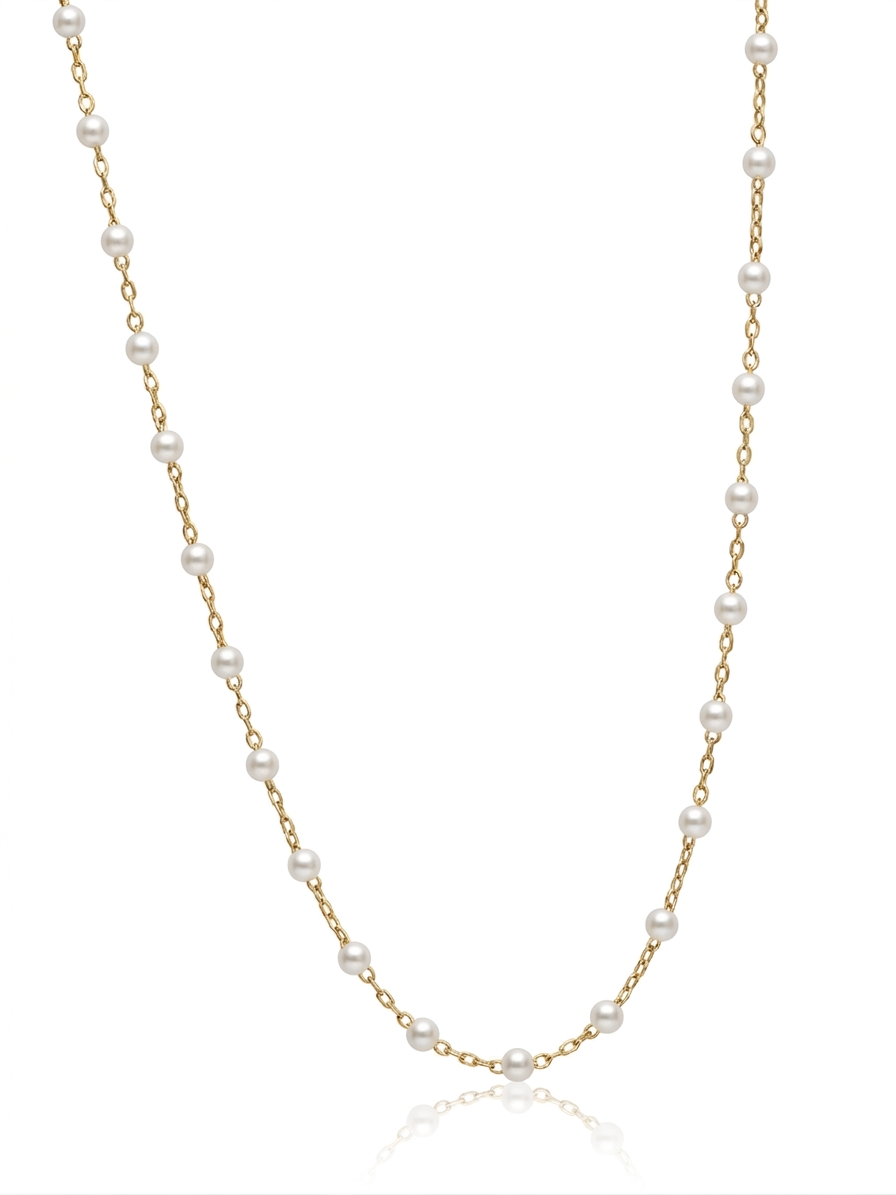 Mini Pearl Chain Necklace