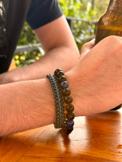 Lapislazuli and Black Onyx Bracelet