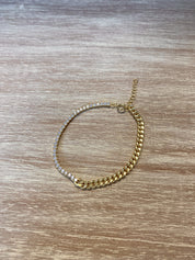 Pulsera Cuban Tennis Gold