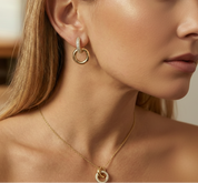 Interlocking Pave Circle Necklace