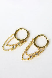 Aretes Hoops and Chain Small