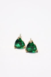 Green Heart Earrings