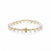 Fresh Water Pearl Cross Bracelet