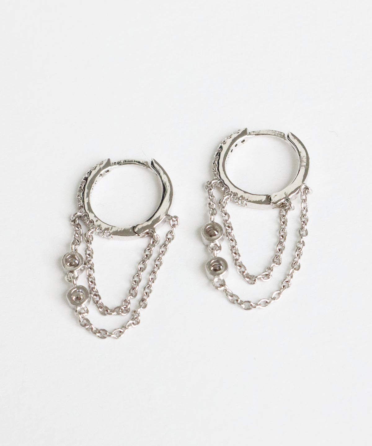 Aretes Hoops and Chain Small