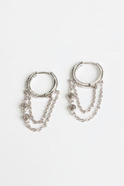 Aretes Hoops and Chain Small