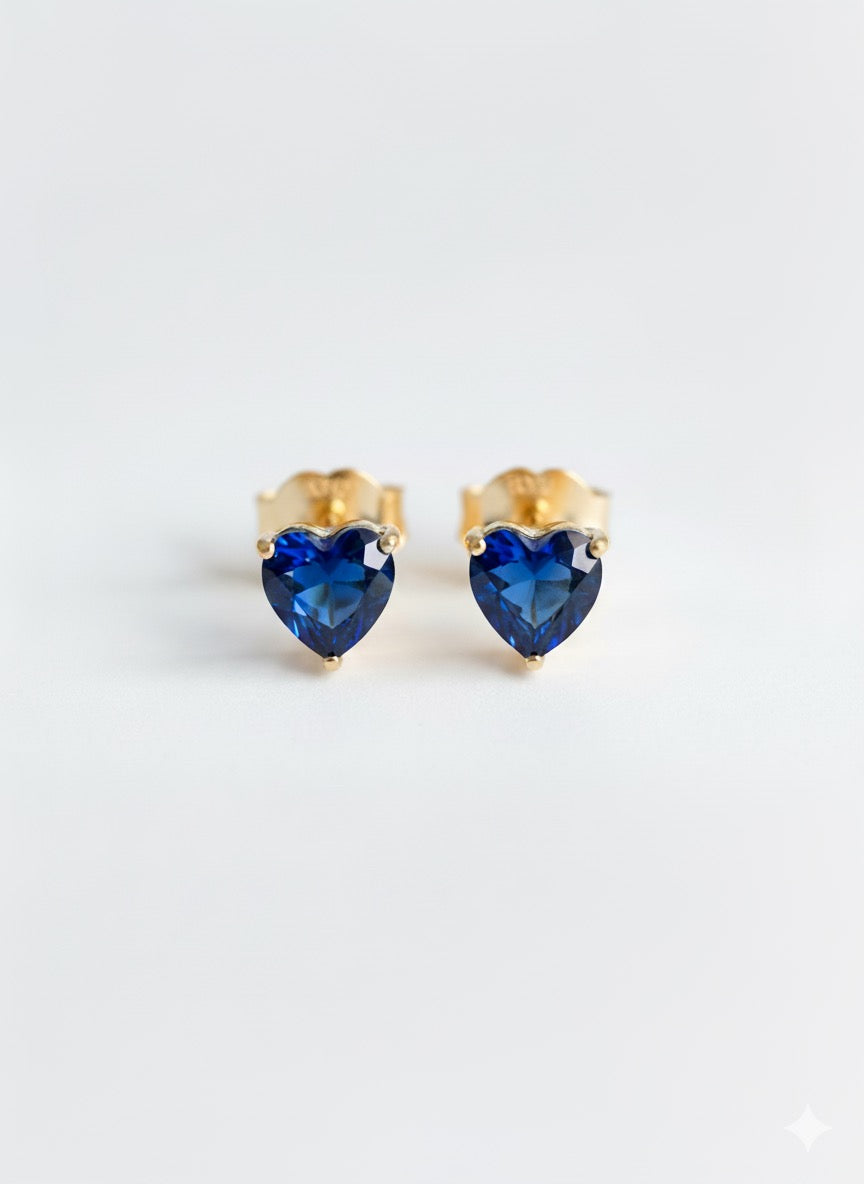 Aretes Blue Heart