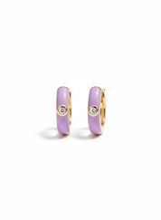 Aretes Enamel Hoops