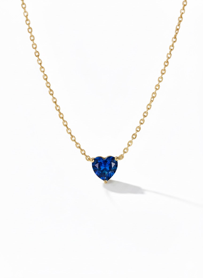 Blue Heart Necklace