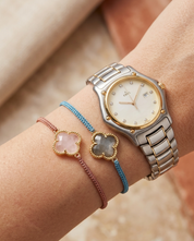 Stone Clover Knitted Bracelet