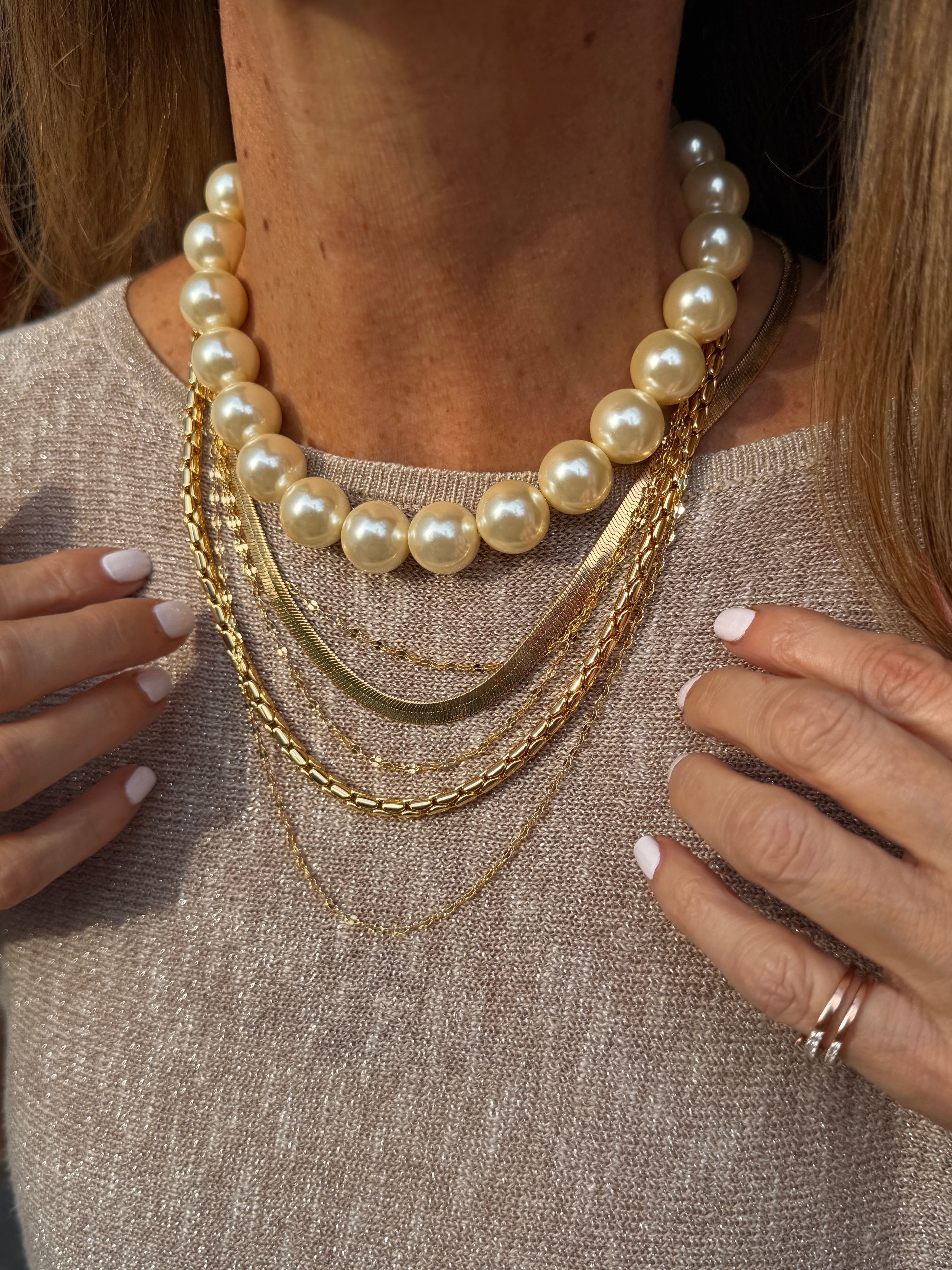 XL Pearl Strand Necklace