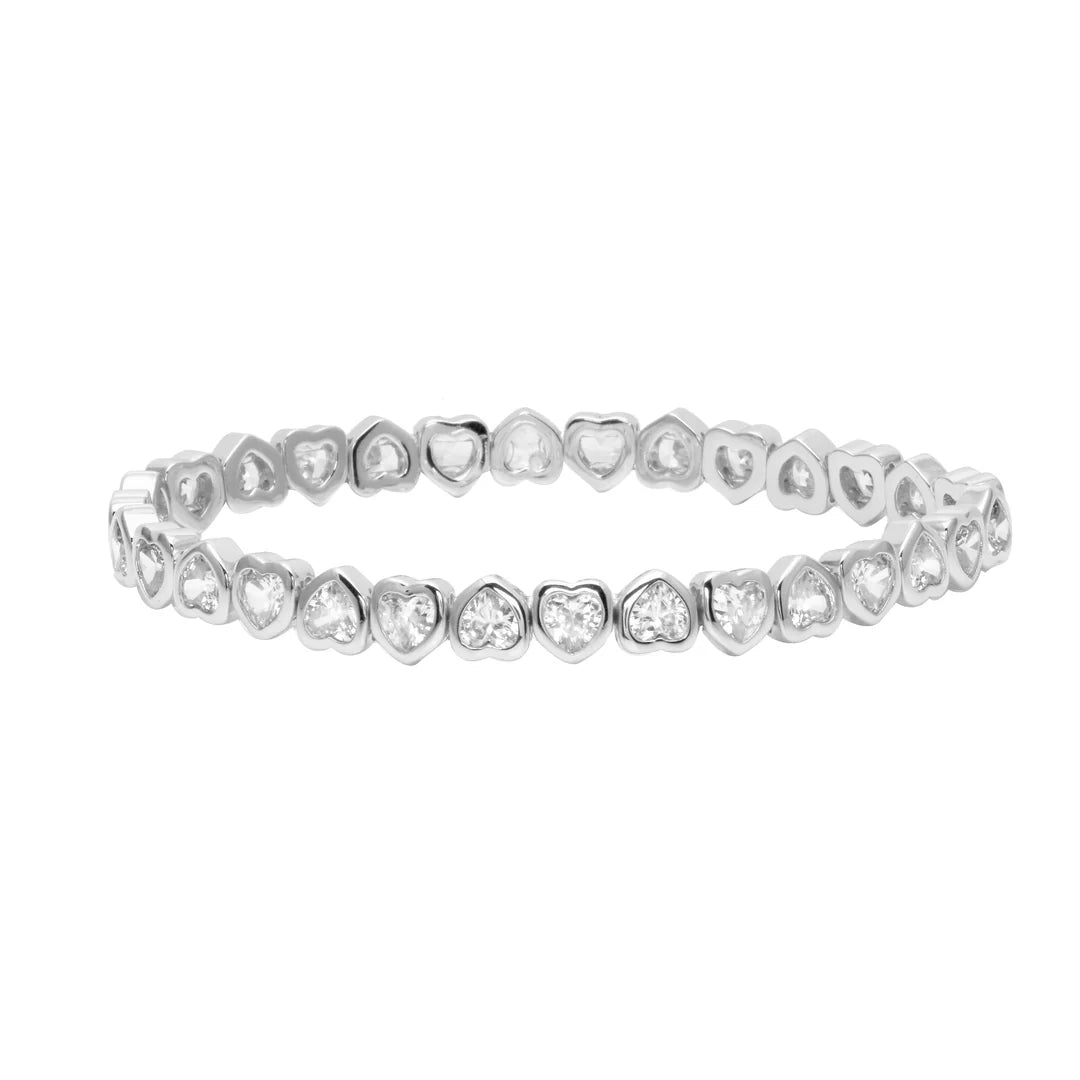 Strechy Bezel Heart Bracelet