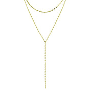 Double Chain Lariat Necklace