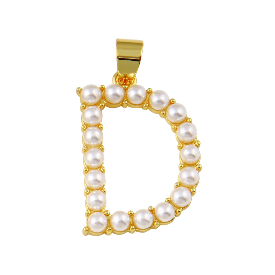 Charm Pearls Letter D