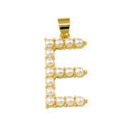 Pearl Inital E Charm