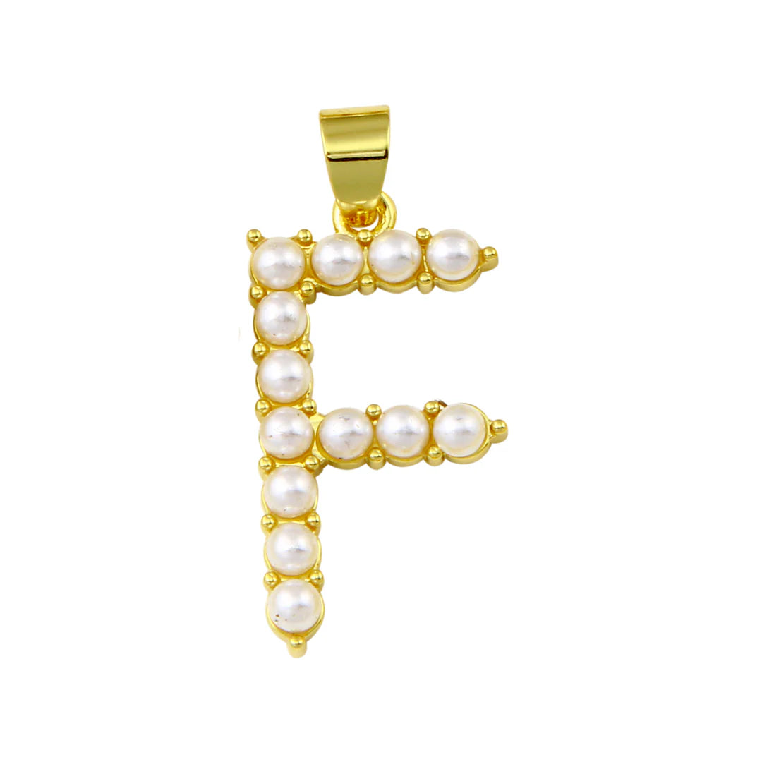 Charm Pearls Letter F