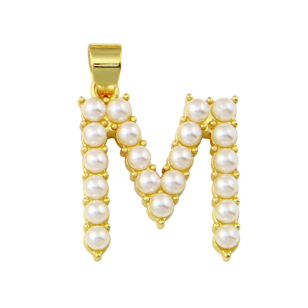 Charm Pearls Letter M