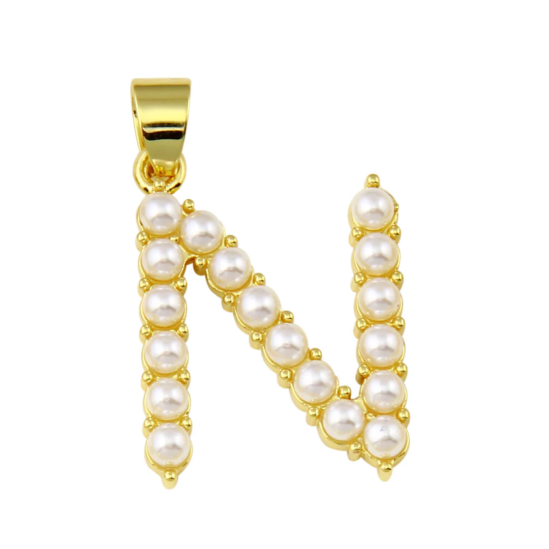 Charm Pearls Letter N