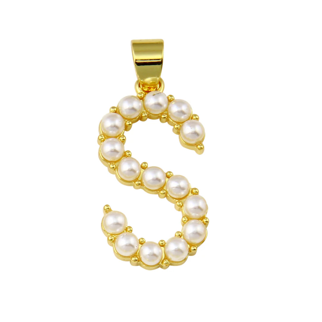 Charms Pearls Letter S