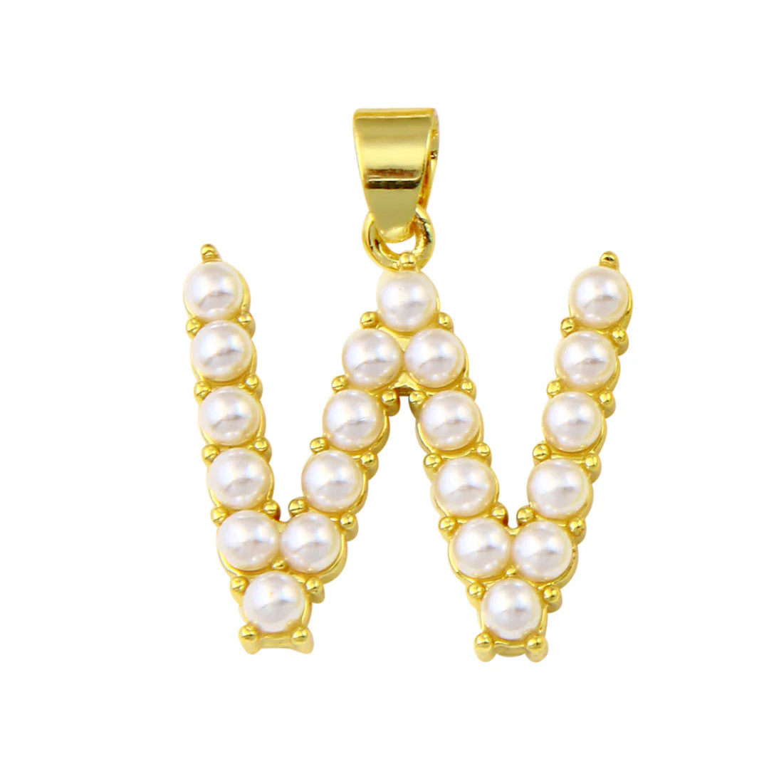 Charm Pearls Letter W