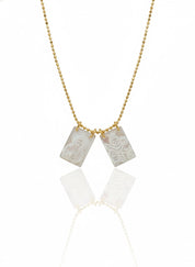 Thin Mother Pearl Scapular Necklace