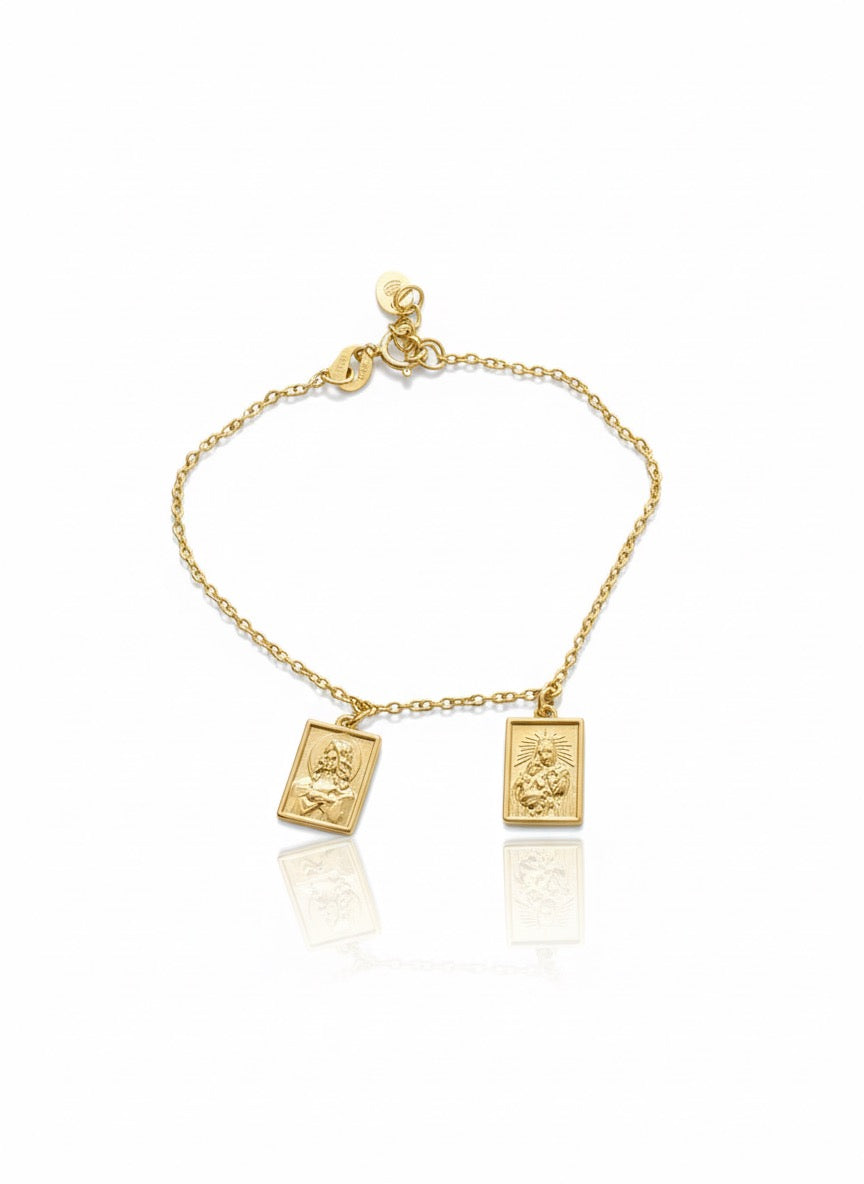 Two-Sided Golden Scapular Bracelet