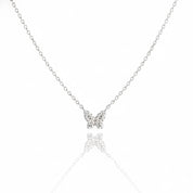 Pave Single Butterfly Necklace